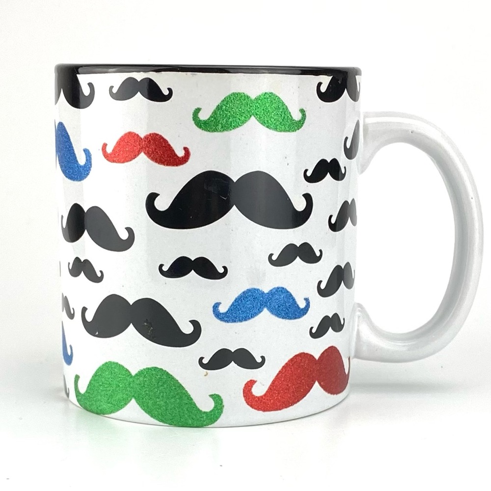 Multi Colored Mustache coffee/tea mug